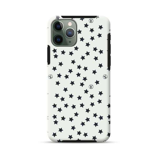 Minimalist Black Stars Pattern iPhone 11 Pro Impact Case