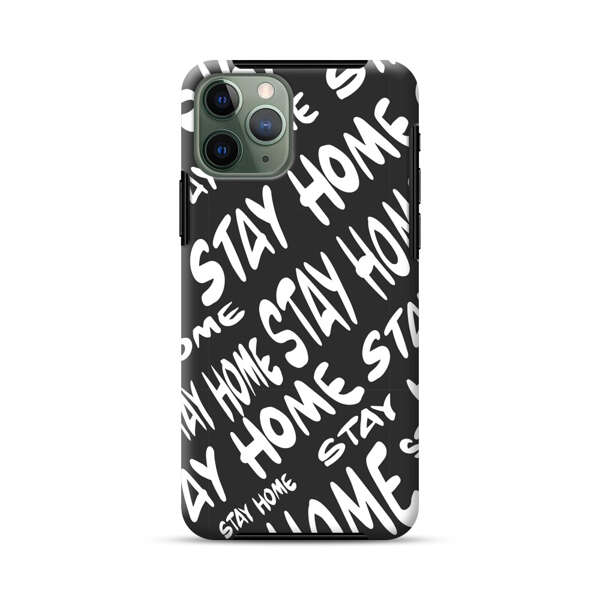Stay Home Pattern iPhone 11 Pro Impact Case