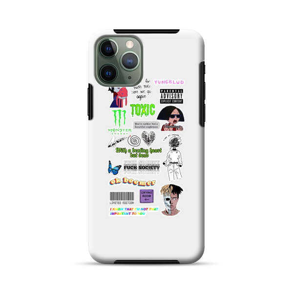 Sticker Collage Edgy Expressive Pop Culture iPhone 11 Pro Impact Case