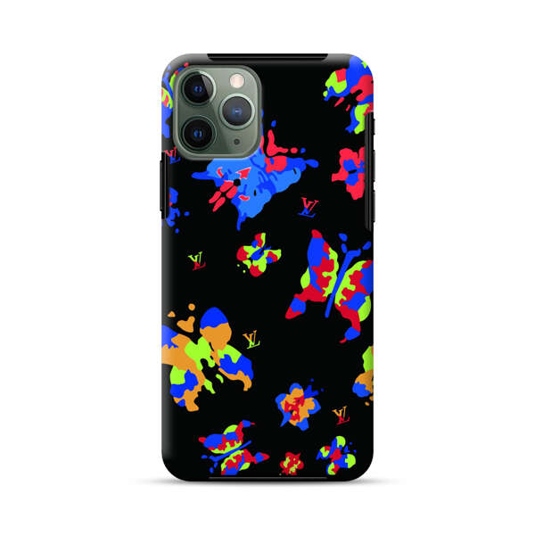 Vibrant Abstract Butterflies and Floral Splashes iPhone 11 Pro Impact Case