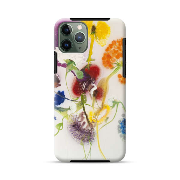 Vibrant Abstract Floral Artwork iPhone 11 Pro Impact Case