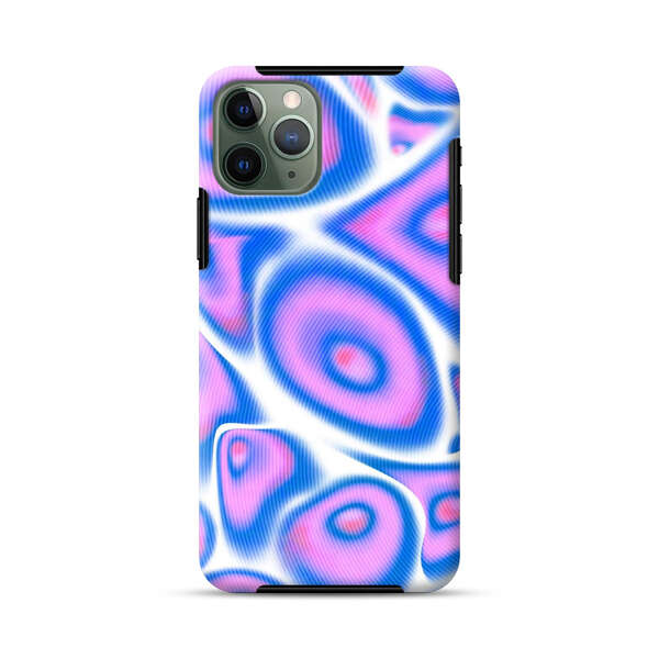 Vibrant Abstract Pink and Blue Swirl Pattern iPhone 11 Pro Impact Case