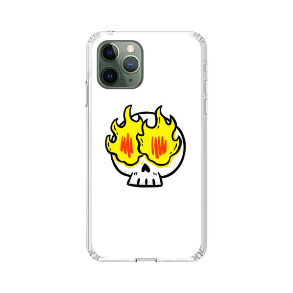 Cartoon Skull with Flames iPhone 11 Pro Max Case