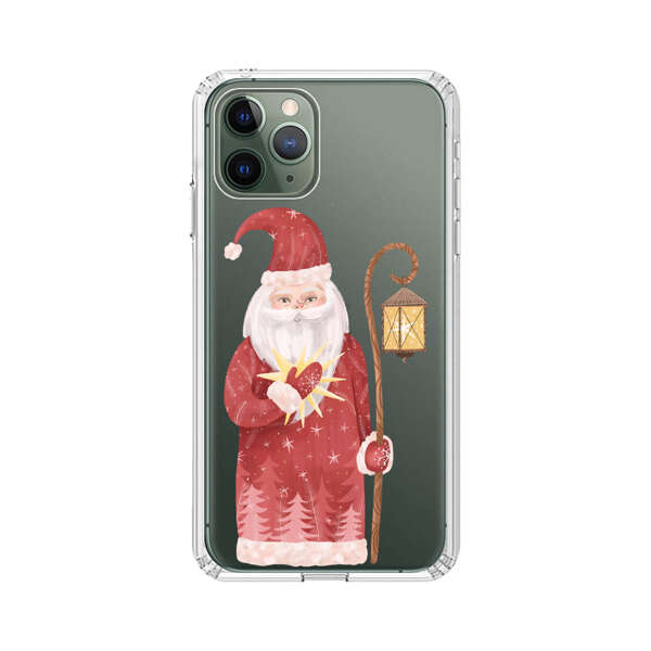 Charming Santa Claus Holding Glowing Heart and Lantern iPhone 11 Pro Max Case