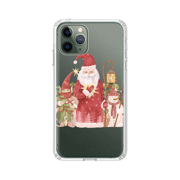 Christmas Santa Elf Snowman Festive Illustration iPhone 11 Pro Max Case
