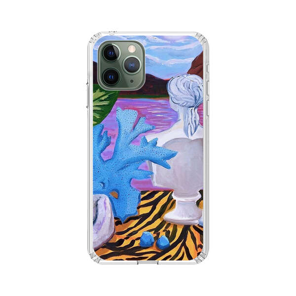 Classical Statues and Tropical Plants by the Ocean iPhone 11 Pro Max Case