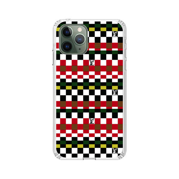 Colorful Checkerboard Stripes Pattern iPhone 11 Pro Max Case
