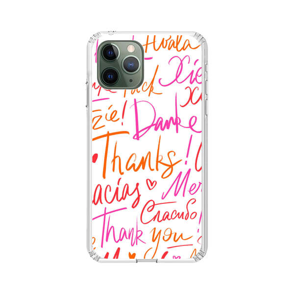 Colorful Thank You Multilingual Pattern iPhone 11 Pro Max Case