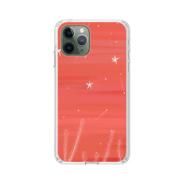 Coral Night Sky with Stars and Plants iPhone 11 Pro Max Case