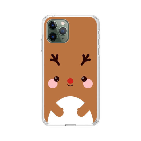 Cute Minimalist Reindeer Cartoon iPhone 11 Pro Max Case