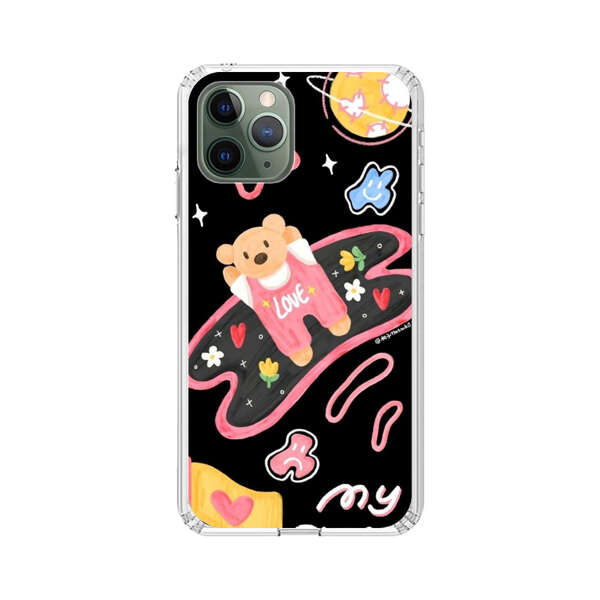 Cute Teddy Bear Love Space Design iPhone 11 Pro Max Case