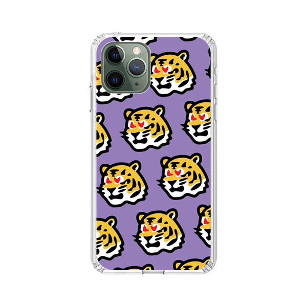 Cute Tiger with Heart Eyes Pattern iPhone 11 Pro Max Case