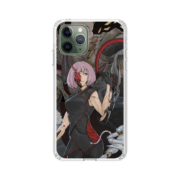 Futuristic Cyberpunk Warriors and Robotic Cat in Dynamic Pose iPhone 11 Pro Max Case