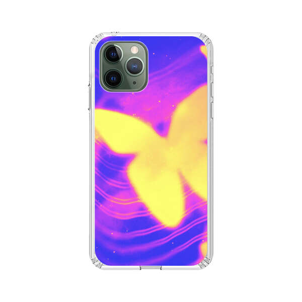 Glowing Purple and Yellow Butterflies iPhone 11 Pro Max Case