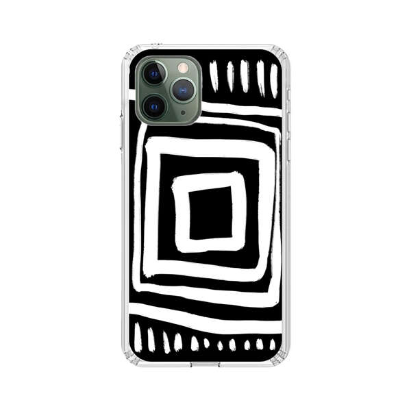 Minimalist Geometric Black and White Design iPhone 11 Pro Max Case