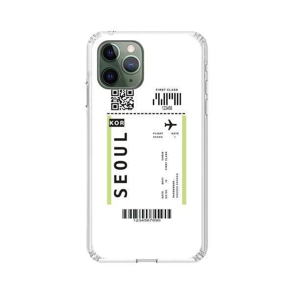 Minimalist Seoul Boarding Pass iPhone 11 Pro Max Case