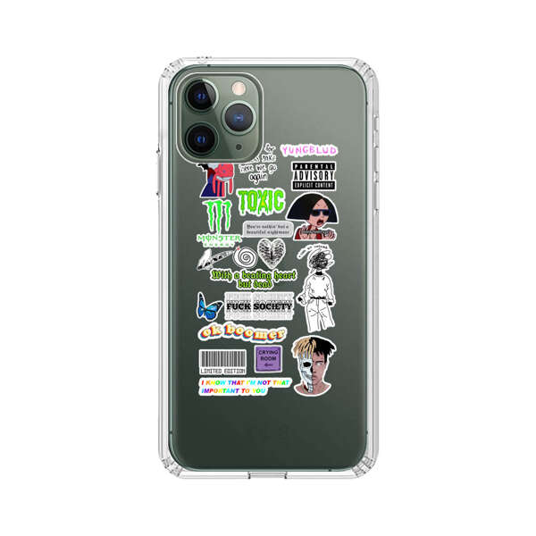 Sticker Collage Edgy Expressive Pop Culture iPhone 11 Pro Max Case