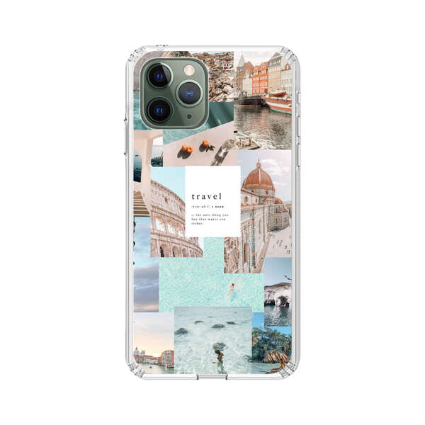 Travel Scenic Collage with Landmarks and Coastline iPhone 11 Pro Max Case