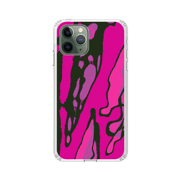 Vibrant Abstract Magenta Black Pattern iPhone 11 Pro Max Case