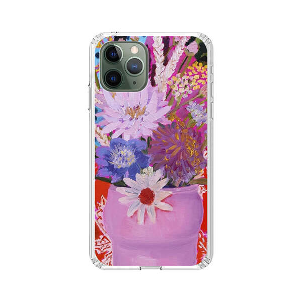 Vibrant Floral Bouquet in Pink Vase iPhone 11 Pro Max Case