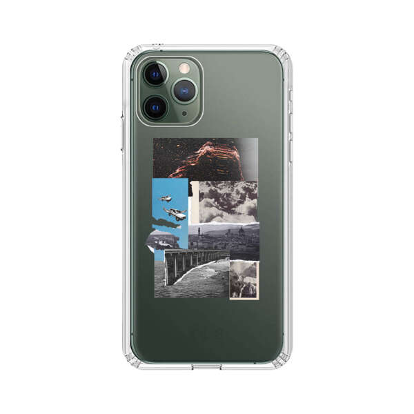 Vintage Collage with Aviation, Bridge, and Cityscape iPhone 11 Pro Max Case