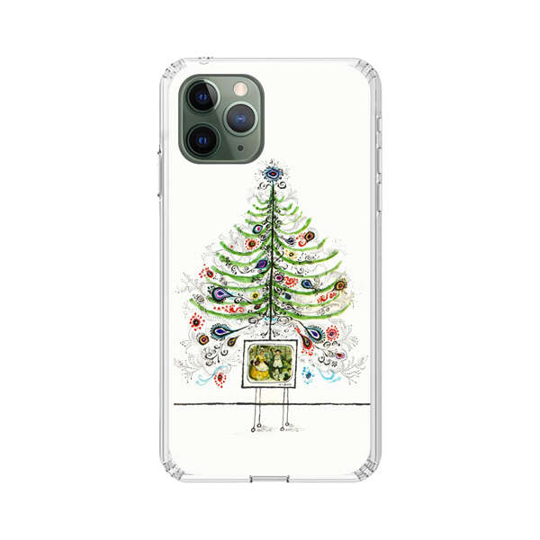 Whimsical Christmas Tree Artistic Design iPhone 11 Pro Max Case