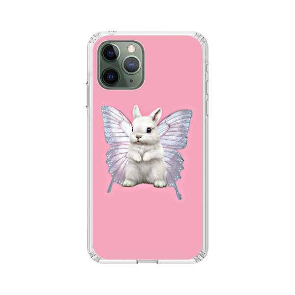 White Bunny with Butterfly Wings iPhone 11 Pro Max Case