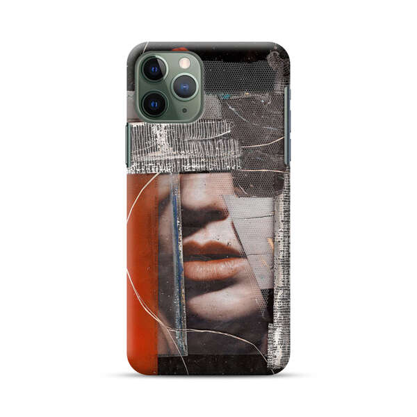 Abstract Collage Close Up Face iPhone 11 Pro Max Hard Case
