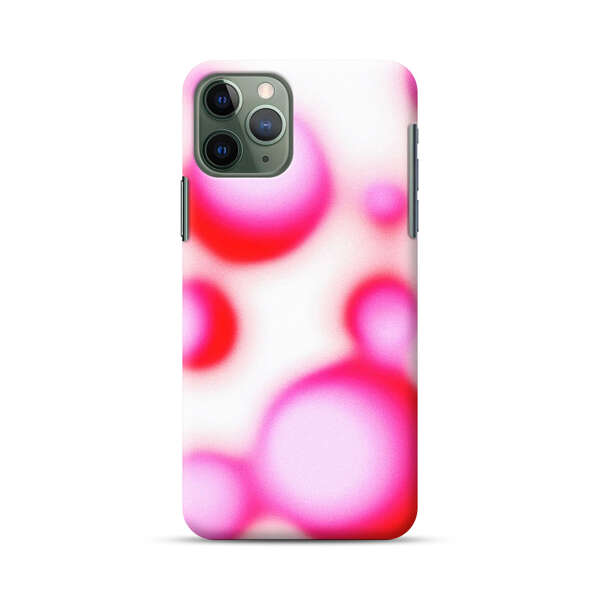 Abstract Pink and Red Blurry Circles iPhone 11 Pro Max Hard Case