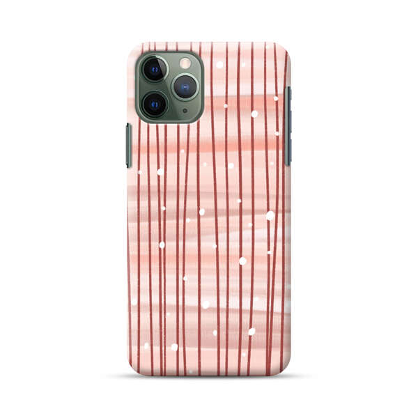 Abstract Vertical Lines Pink Pattern iPhone 11 Pro Max Hard Case