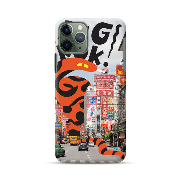 Bangkok Chinatown Snake Street Scene iPhone 11 Pro Max Hard Case