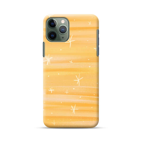 Bright Orange Star Pattern iPhone 11 Pro Max Hard Case