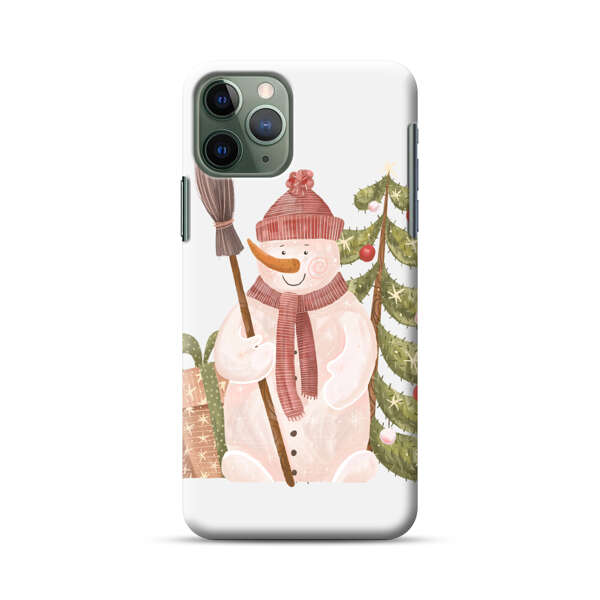 Charming Winter Snowman Illustration iPhone 11 Pro Max Hard Case