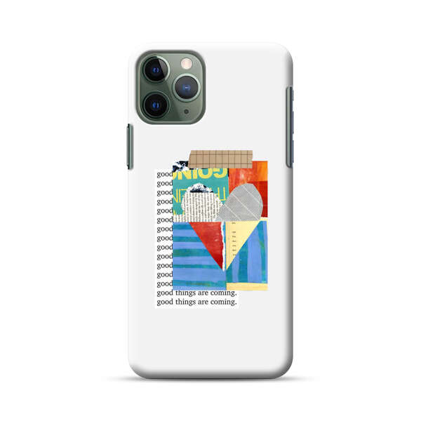 Colorful Abstract Collage with Geometric Shapes iPhone 11 Pro Max Hard Case