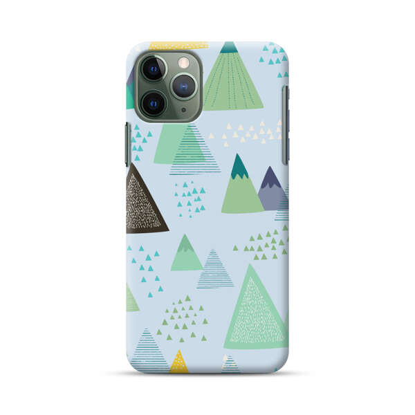 Colorful Abstract Mountain Pattern iPhone 11 Pro Max Hard Case