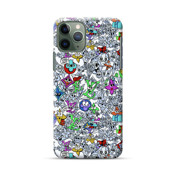 Colorful Cartoon Graffiti Pattern iPhone 11 Pro Max Hard Case
