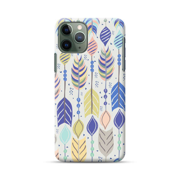 Colorful Feathers Pattern Pastel iPhone 11 Pro Max Hard Case