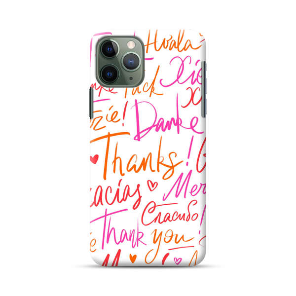Colorful Thank You Multilingual Pattern iPhone 11 Pro Max Hard Case