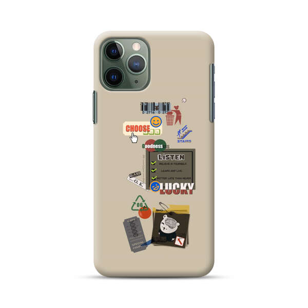 Creative Collage of Motivational Elements iPhone 11 Pro Max Hard Case