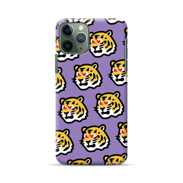 Cute Tiger with Heart Eyes Pattern iPhone 11 Pro Max Hard Case