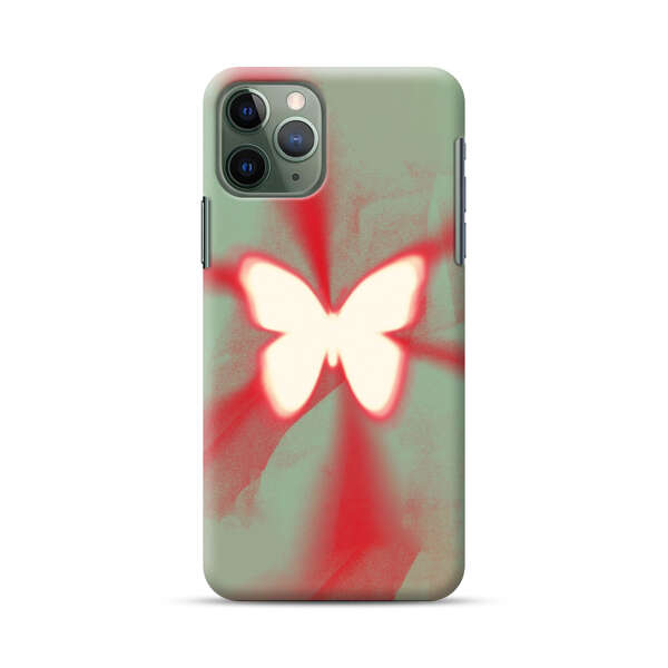 Glowing White Butterfly Abstract Radiant Design iPhone 11 Pro Max Hard Case