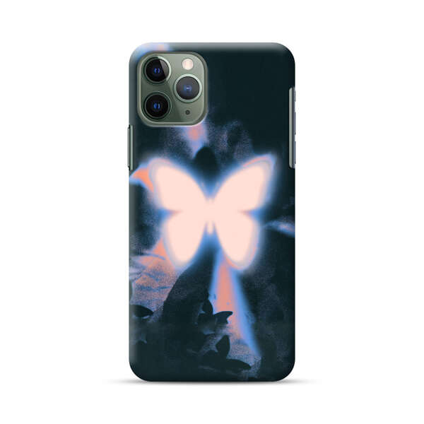 Glowing White Butterfly iPhone 11 Pro Max Hard Case