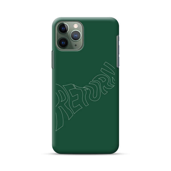 Minimalist Green Wavy Return Text iPhone 11 Pro Max Hard Case