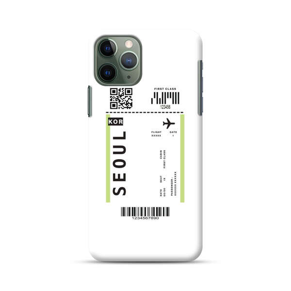 Minimalist Seoul Boarding Pass iPhone 11 Pro Max Hard Case
