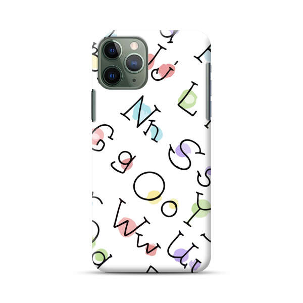 Playful Alphabet Pattern with Colorful Letters iPhone 11 Pro Max Hard Case
