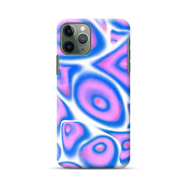 Vibrant Abstract Pink and Blue Swirl Pattern iPhone 11 Pro Max Hard Case