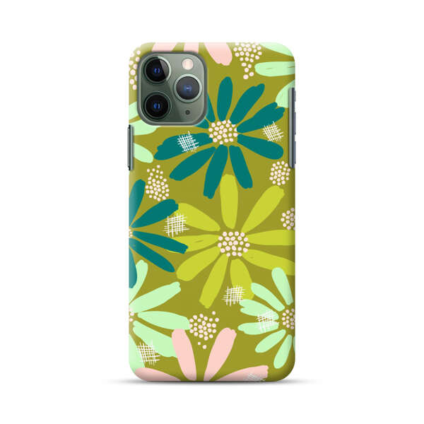 Vibrant Floral Daisy Pattern iPhone 11 Pro Max Hard Case