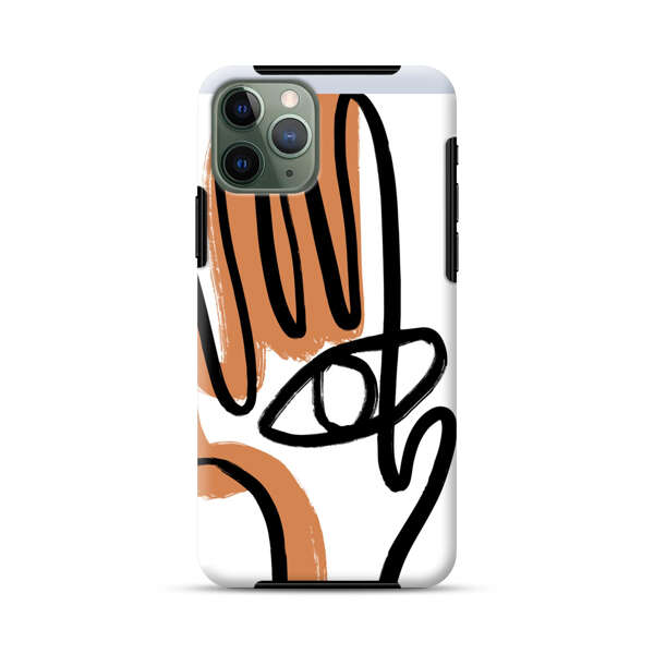 Abstract Minimalist Hand with Eye iPhone 11 Pro Max Impact Case