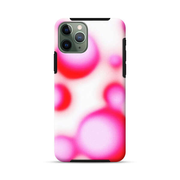 Abstract Pink and Red Blurry Circles iPhone 11 Pro Max Impact Case