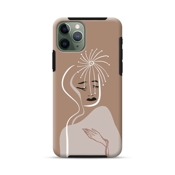 Artistic Abstract Portrait with Serene Face iPhone 11 Pro Max Impact Case